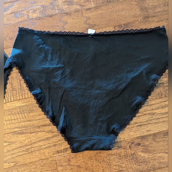 Maurice hipster cotton panties with lace- Black 1x NWT - Picture 4 of 7